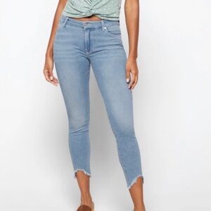 7 For All Mankind The Ankle Skinny Wave Hem jeans pants 25